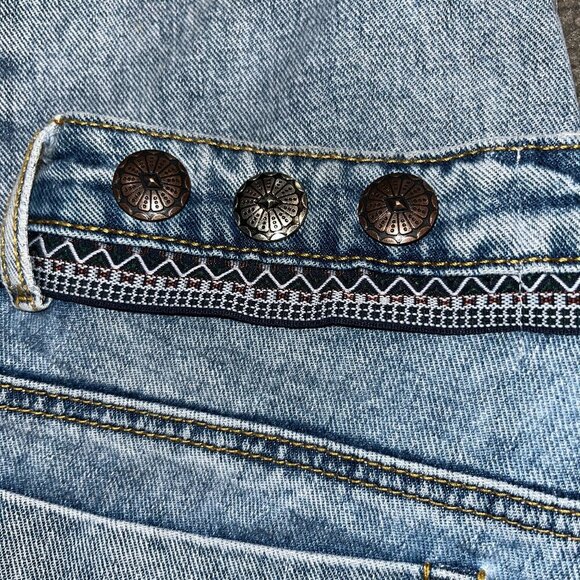 ONETEASPOON ONE TEASPOON TRUCKERS Western Concho Embellished Blue Jeans 24/26 - Picture 9 of 16